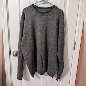 Vintage Columbia Shetland Wool Sweater Mens XXL Grey/Black